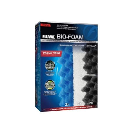FLUVAL BIO FOAM VALUE PACK (6 ESPONJAS) PARA FLUVAL 306/307