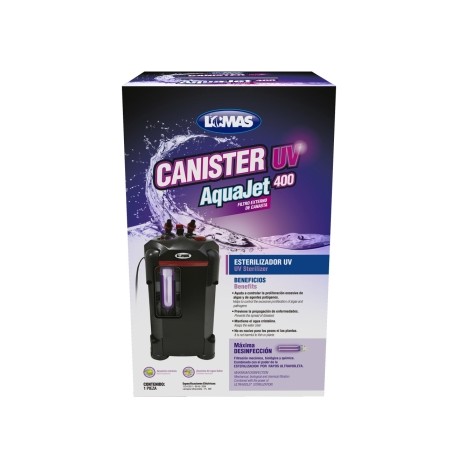 LOMAS FILTRO DE CANASTILLA C/LUZ UV AQUAJET 400 LT ( UV 7 W )