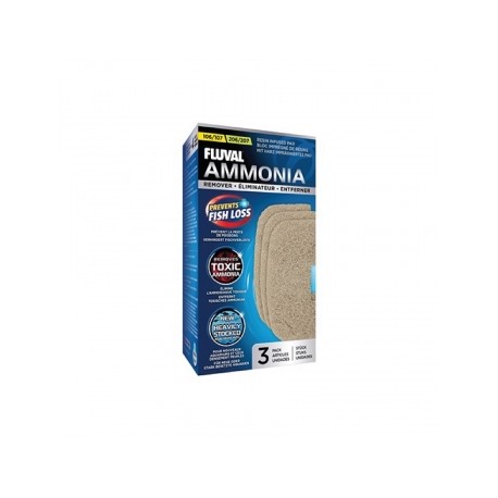 FLUVAL ESPONJA REMOVEDORA DE AMMONIA  C/3 PZ PARA FLUVAL 106-107/206-207