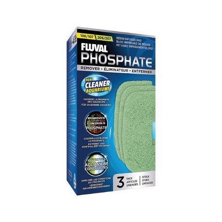 FLUVAL ESPONJA REMOVEDORA DE FOSFATOS  C/3 PZ PARA FLUVAL 106-107/206-207